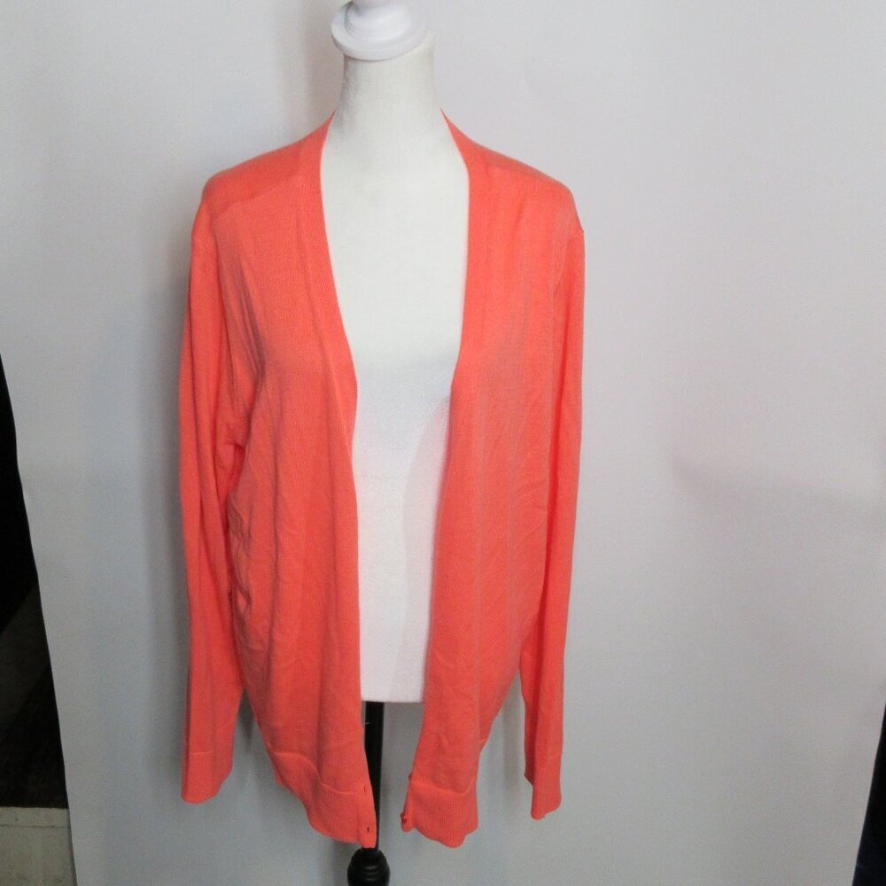 Amazon Essentials Orange Cardigan Size XXL NWT